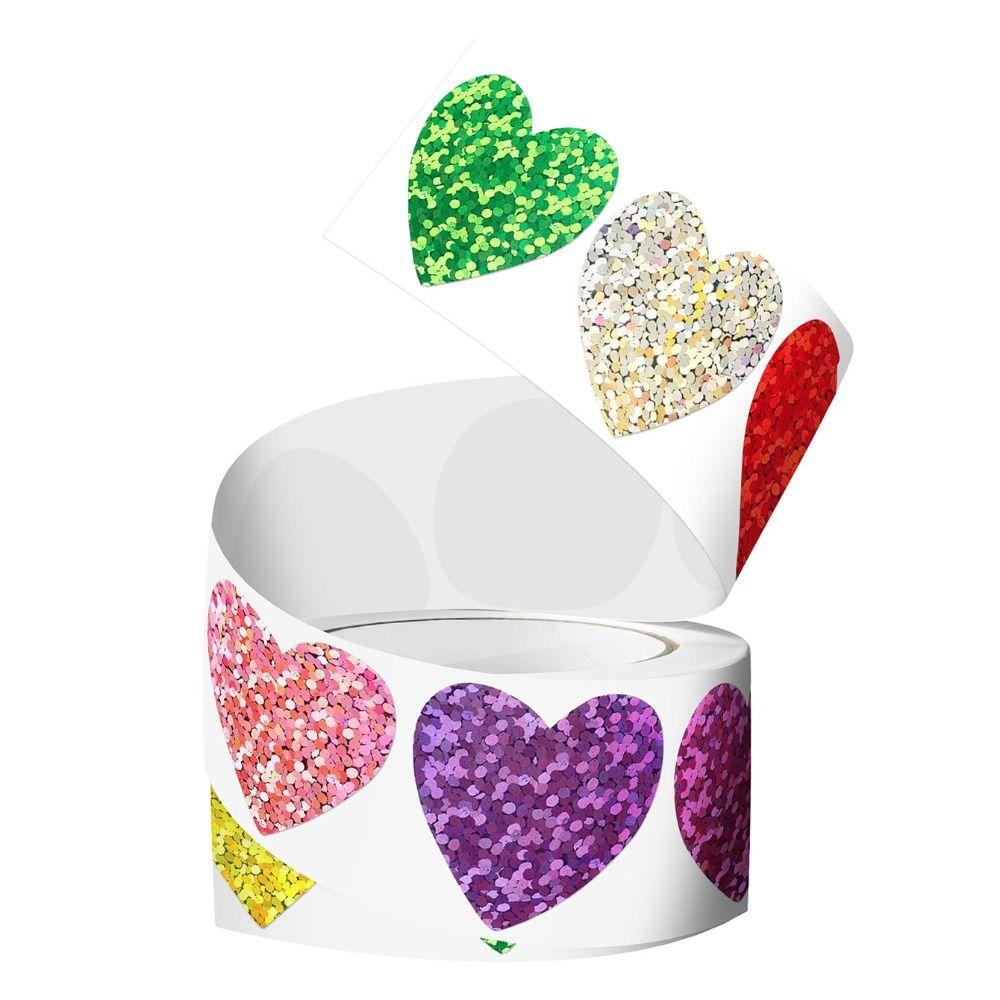 500pcs Sealing Stickers Love Heart Stickers Exquisite Blank Sealing Label Self-adhesive Handmade Reward Sticker Party