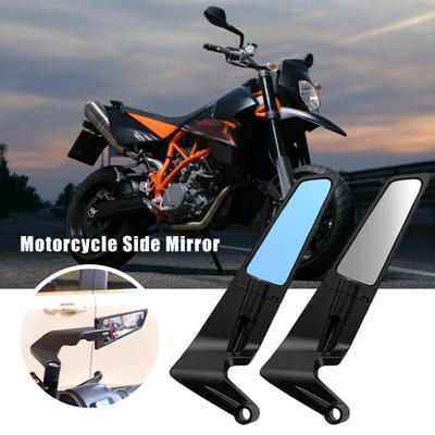 2Pcs 360-Degree Rotating Wind Wing Side Mirrors Motorcycle Rear View Mirrors Versatile Compatibility Adjustable Shatterproof