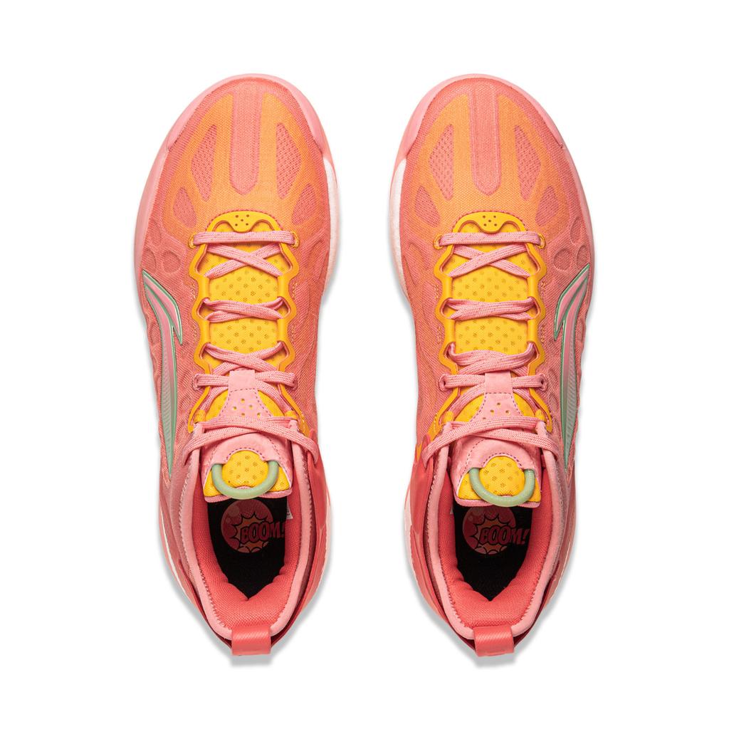 Li Ning Yushuai 19V2 Basketball Shoes Men's Low Top Pink Orange ABAV049-1