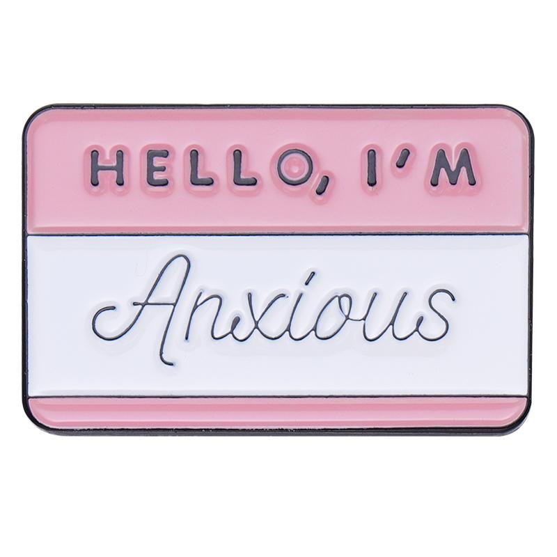 HELLO I'M AWESOME Enamel Pins Custom My Name Is Trouble Better Than You Brooch Lapel Badge Funny Dialog Box Slogan Jewelry