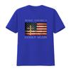 Make America Godly Again American Flag Cross Jesus T Shirt vintage Washed fashion streetwear Slightly homme Breathable