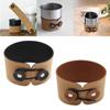 Cork PU Leather Cup Holder Hand Protector Coffee Mug Sleeve Adjustable Cup Sleeve Reusable for Coffee Tea Hot Cold Beverage