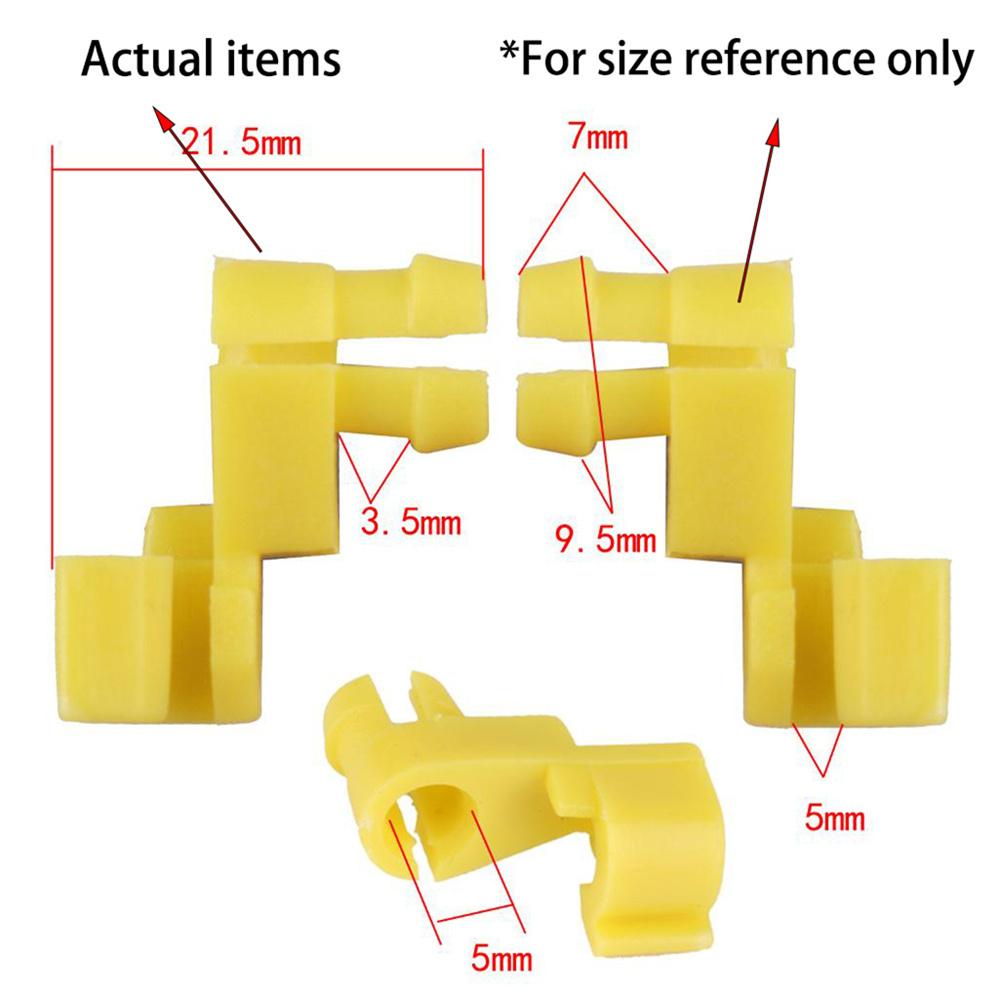 Ny 50 stk Gul Nylon Bildørlås Stangklemme Holder For 69293-12040