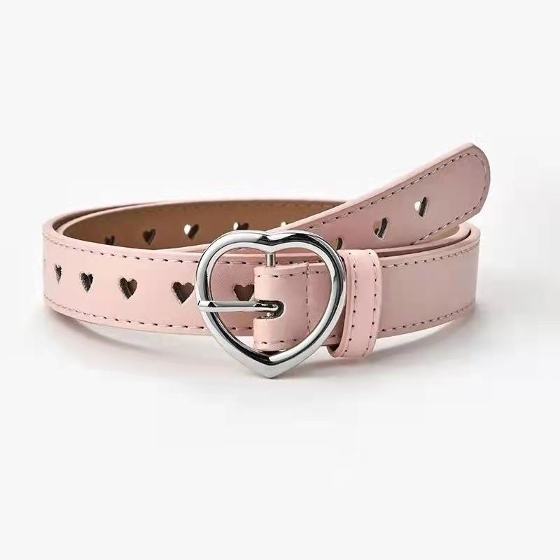 Cowhide Elegant Twolayer Womens Belt Trendy Korean Style For Students Young