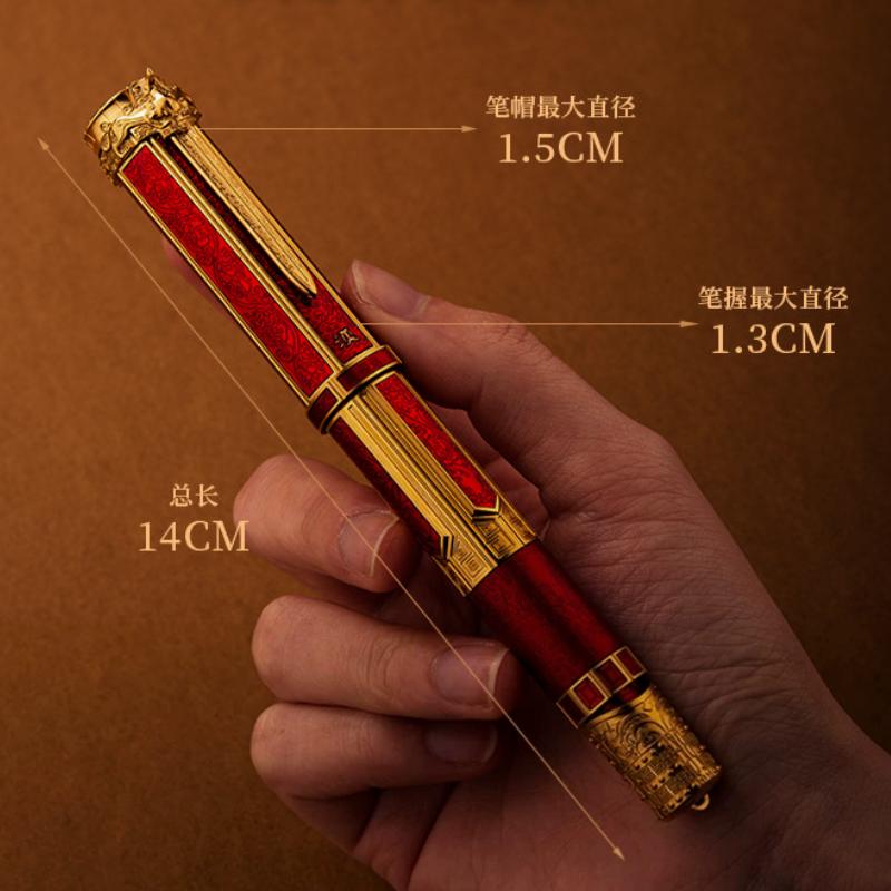 Limited Hongdian D6 HanXi Yun Iraurita Nib Piston Fountain Pen Dynasty Series Nib Exquisite Retro Writing Engraved Gift