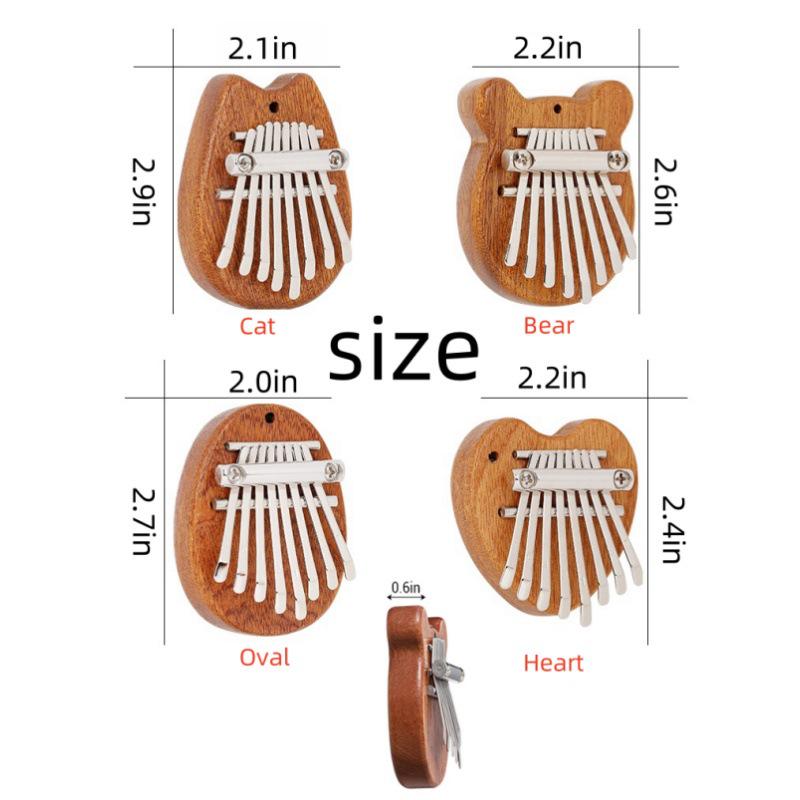 8-Tone Mini Finger Thumb Piano Kalimba Musical Pendant Gift
