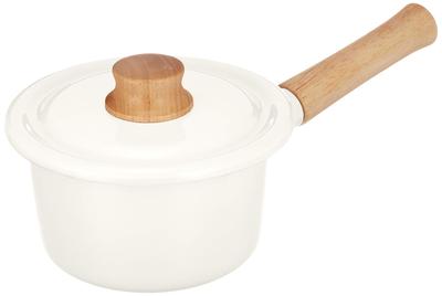 Fuji Enamel Milk Pan Cotton Series White 14cm CTN-14M.W