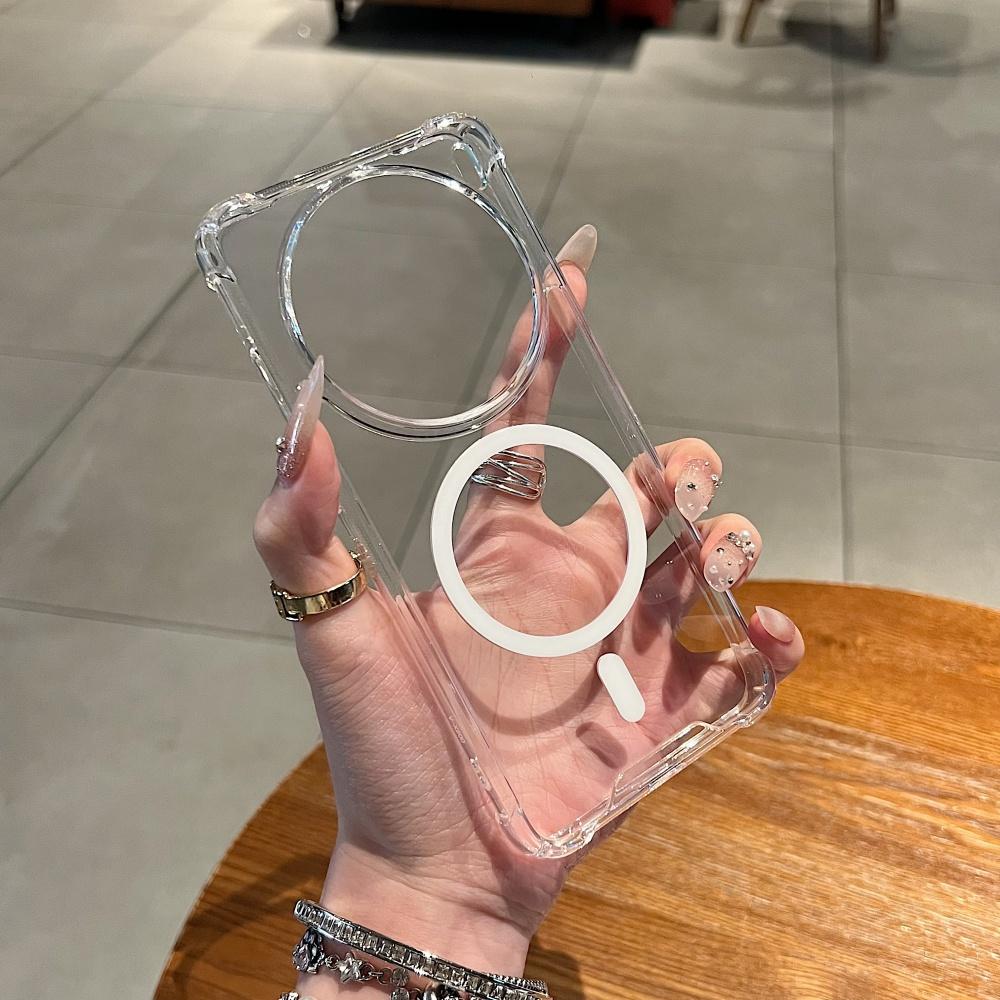 

Clear PC For Magsafe Magnetic Phone Case For VIVO X300 X200 V60 V50 Pro Lite Wireless Charge Full AntiFall Airbag Cover vivo V40