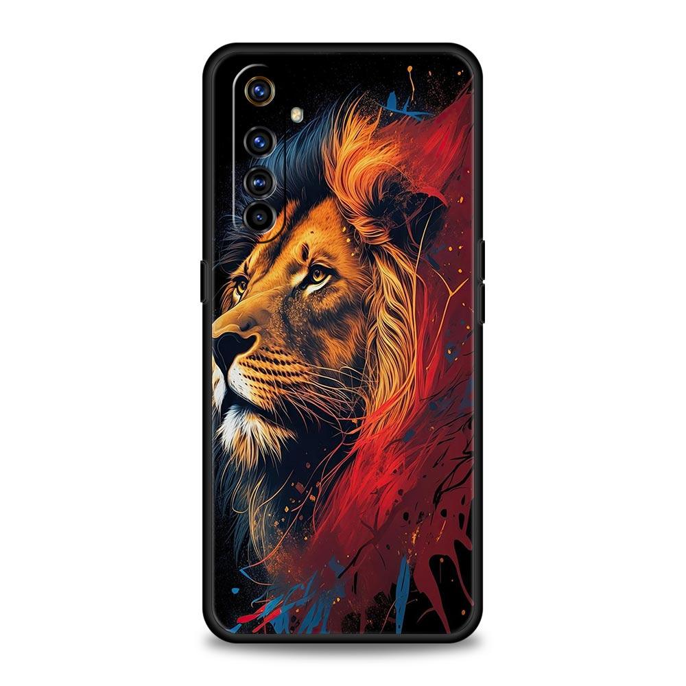 Soft TPU Case For Realme C67 C63 C55 C53 C25 C21 10 11 12 13 GT 2 3 5 Pro Plus 5G Shockproof Phone Cover The Lion Fundas Capas