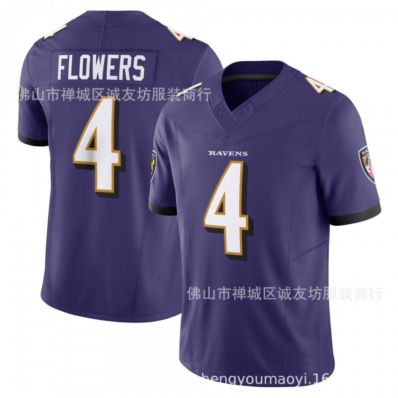 Mens 3rd Gen Football Jersey Ravens 4 Black Sports Training Top