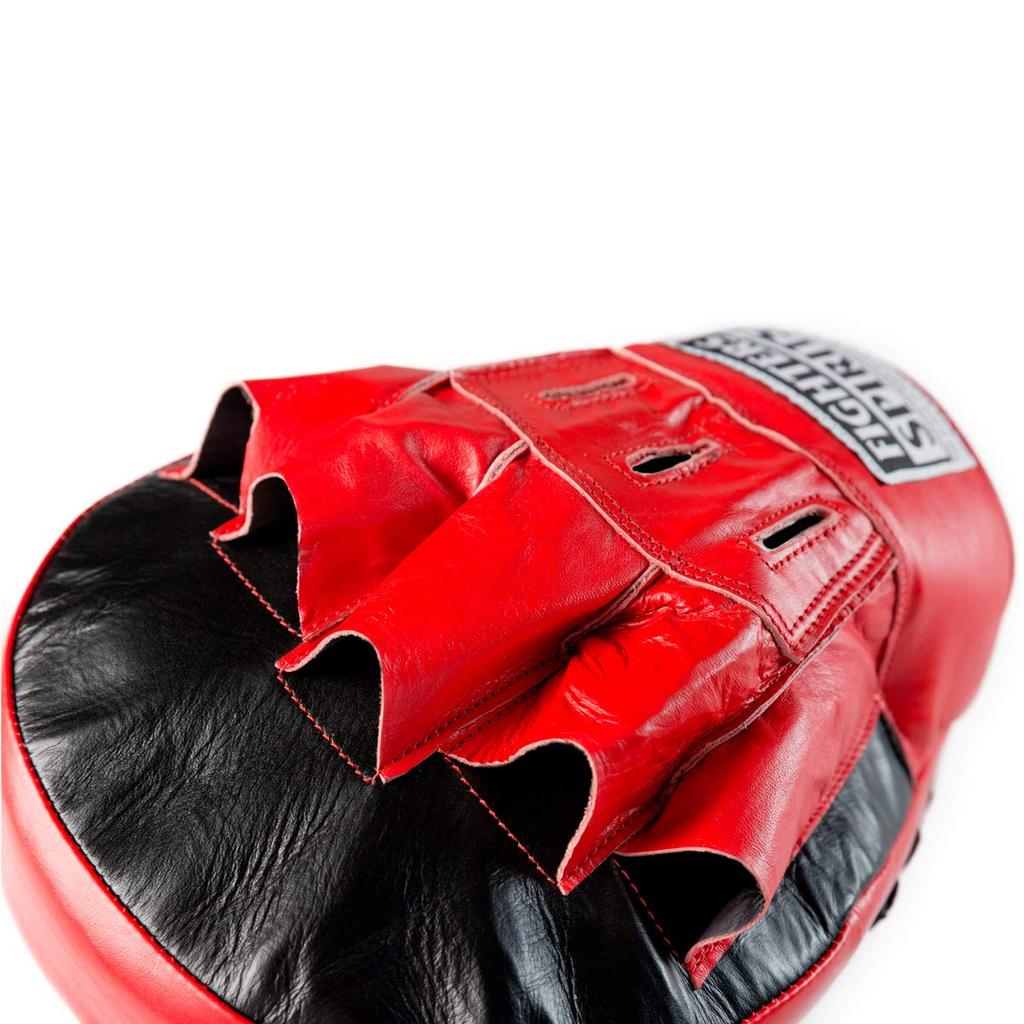 FIGHTERS SPIRITS Punching Genuine Leather Mitts, Curved,