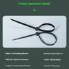 100 PCS Self-locking Plastic Nylon Tie Black Fastening Strap Cable-Tie-Set Cable Zip Tie Fastening Ring Zip Wraps Strap Tie