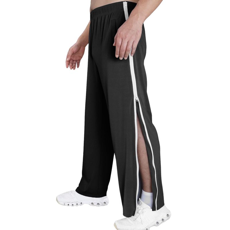 Men's Sweatpants European and American Style Men's Clothing Sports Side Zipper Pants Loose Sweatpants Training Basketball Pants