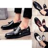 Elegant Men Brogue Tassels Casual Platform Formal Pumps Pointy Toe Shoes Slip On Loafers