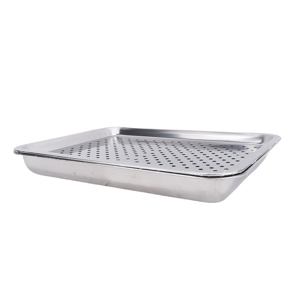 Stainless Steel Small Pet Cooling Bed with Breathable Mesh Pet Cooling Mat Tray for Bunny 40x30cm