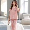 [Soft] Pajamas women's summer pure cotton short-sleeved cropped pants thin summer Korean version summer loungewear set