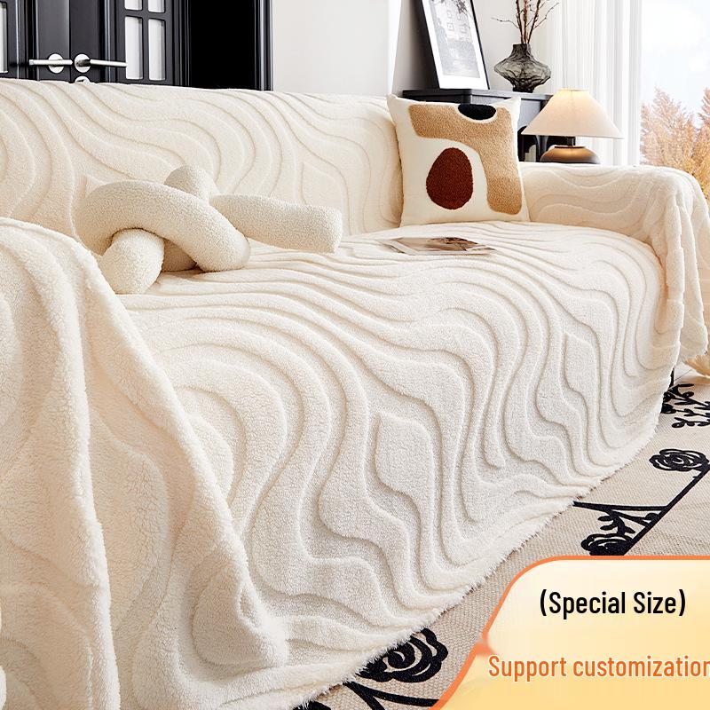 All-Inclusive Plush Anti-Cat Scratch Sofa Cover Blanket - Universal Winter Protection