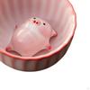 Ceramic Teacup Set with Piggy Figurine Unique Texture Elegant 120ml Chinese Kung Fu Tea Cup for