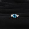 Swiss Blue Topaz Gemstone 925 Sterling Silver Jewelry Zircon Ring For Her CZR-15-8