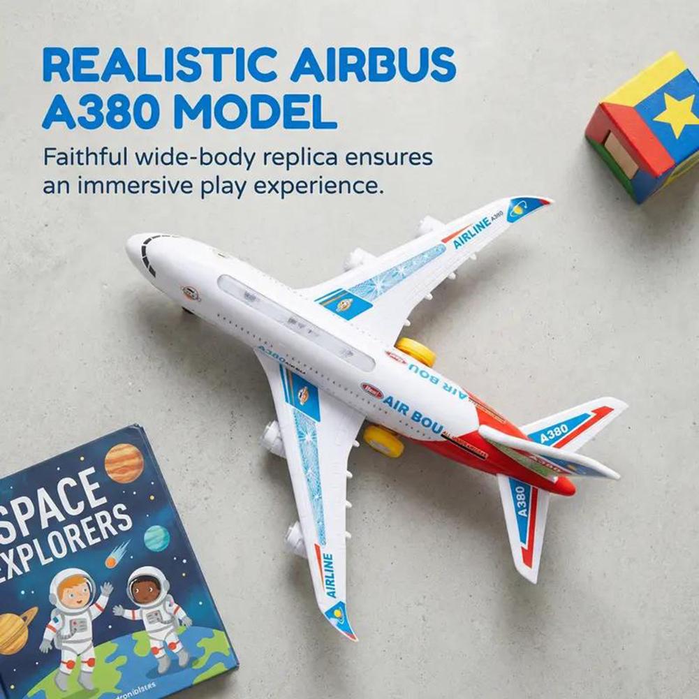 A380 Toy Airplane With Flashing Lights Improves Imaginary And Visual Abilities Birthday Present For Kids