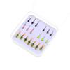 19PCS/Box #16#18 Tungsten Bead Fast Sinking Wet Fly Euro Nymph Fly Trout Fishing Lures Baits