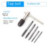 T-Type Wire Tap Twister Set, 6-Piece Hand Tap M3-8