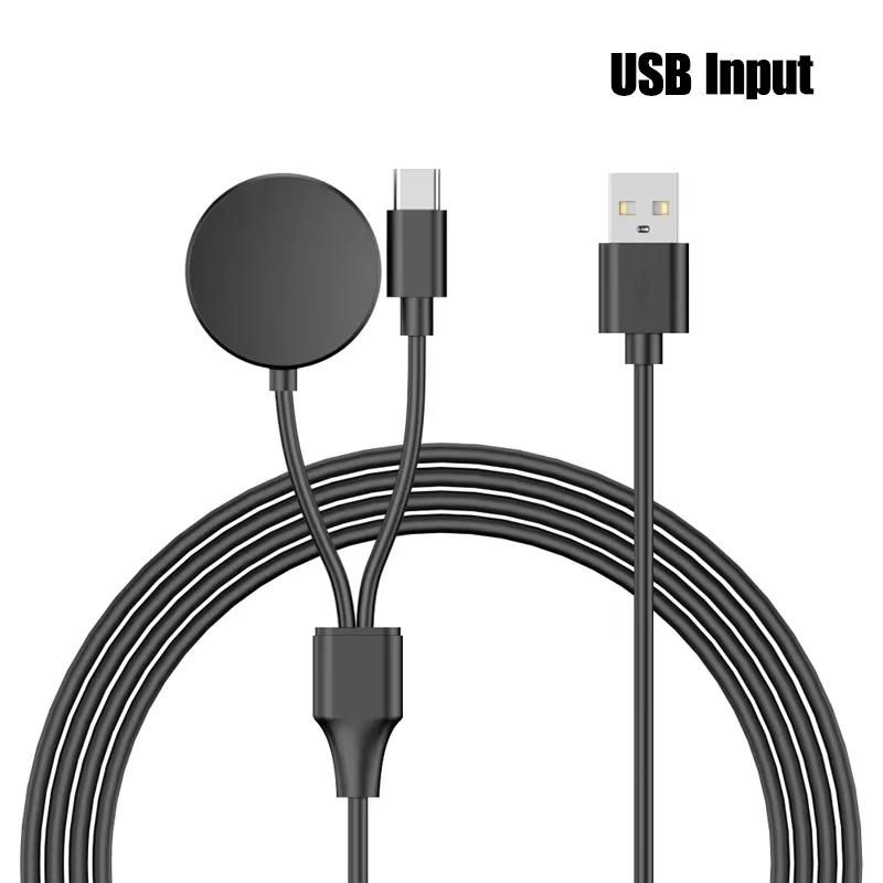 Portable Magnetic Watch Wireless Charger 2 In 1 Type C Pd Usb Fast Charging Cable For Samsung S23 Ultra Galaxy Watch 6/5/4  Pro