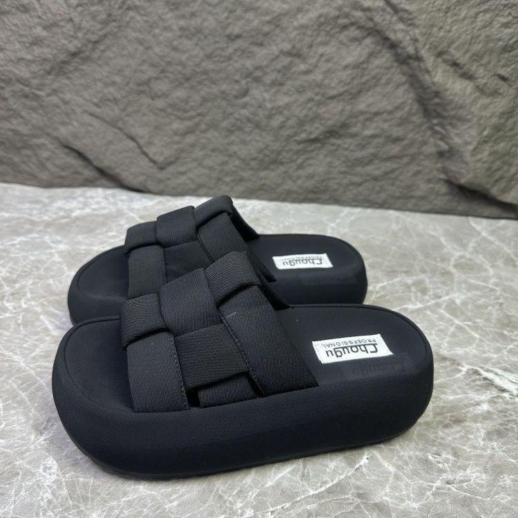 Open-toed versatile high-end woven slippers for women 2025 summer new models, fashionable thick-bottomed one-word cool slippers for women
