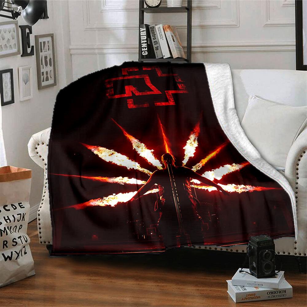 1 Stück Rammstein Flanelldecke, Weich Hautfreundlich mit Digitaldruck, Verschiedene Größen Verfügbar für Familie, Freunde, Geburtstag