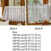 Floral Embroidery Short Window Curtain Through-shaft Type Partition Short Valance  Coffee Shop