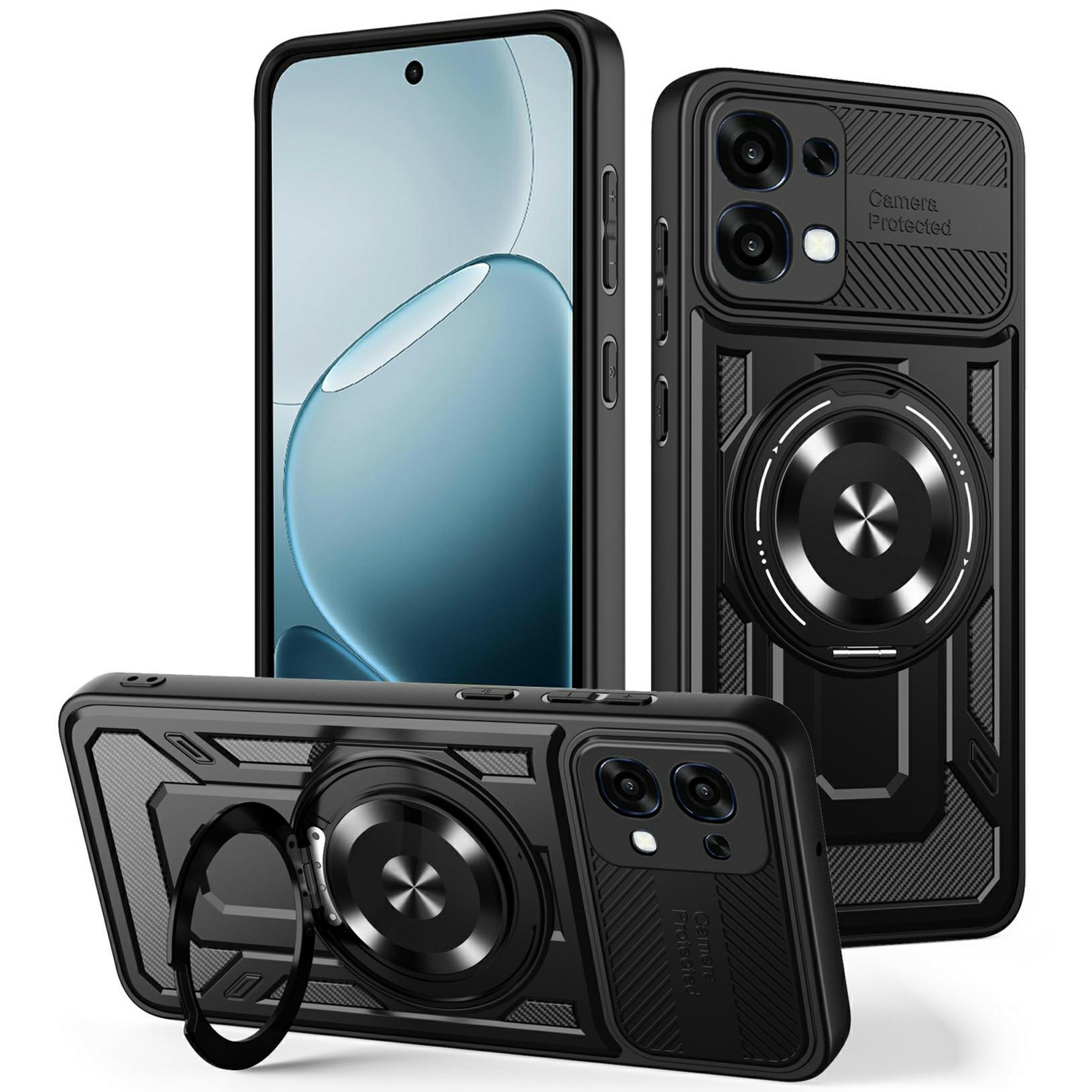 Для Oppo A6 Pro 5G Магнитный чехол Вращающаяся подставка Чехол-бампер из ТПУ + ПК