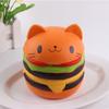 Koci Hamburger Squishy Zabawka z Powolnym Odbiciem Miękki Materiał PU Do Redukcji Stresu i Jako Prezent
