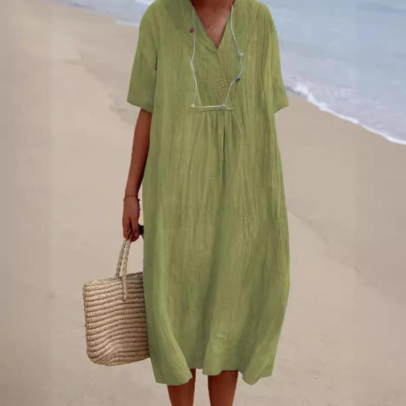 Summer New Women's Versatile Casual Slimming Solid Color Skirt