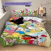 Alice Wonderland Adventure Printed 3pcs Bedding Set Soft Microfiber 1 Duvet Cover And 2 Pillowcases Home Bedroom Decor Xmas Gift K1863