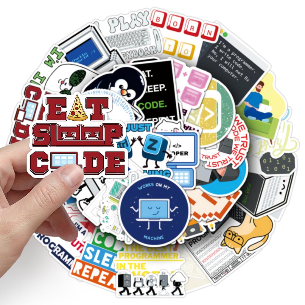 50 Programmer Graffiti Stickers Personalized Creative Coding Career Decorative Laptop Stickers