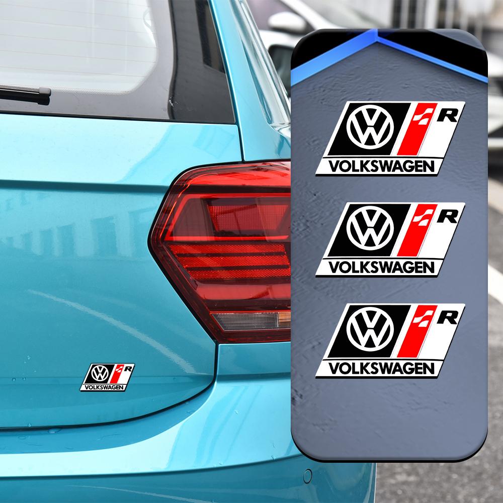 1pcs 3D Aluminum Metal Alloy Badge Emblem Rear Trunk Sticker Valve Cap for VW Volkswagen Golf 5 Polo Passat GTD Tiguan Jetta B6 Bi1