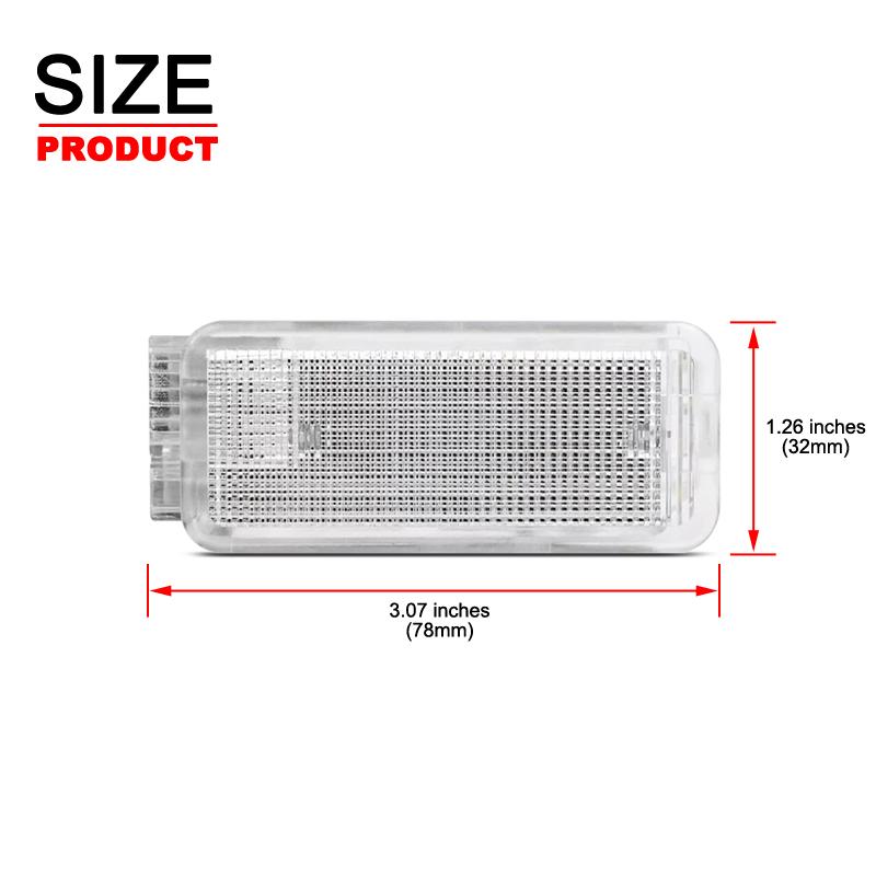 2Pcs For Citroen C2 C3 C4 C5 C6 C8 DS3 Dispatch Saxo Xantia Xsara Picasso White LED Courtesy Door Footwell Luggage Trunk Light
