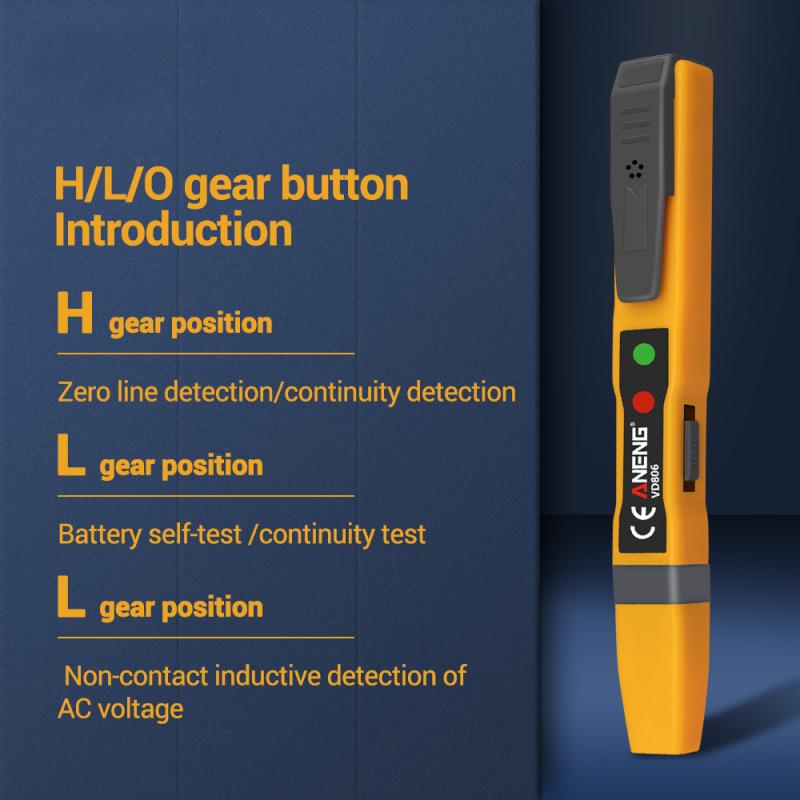 ANENG VD806 AC/DC Voltage Detector Electric Non-contact Pen Tester Continuity Battery Test Pencil