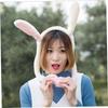 [minkissy] Girls' Hat, Moving Animal Ear Hat, Ear Headband, Popping Ears, Plush Bunny, Moving Bunny Ears, Funny Bunny Headband, Plush Headband,