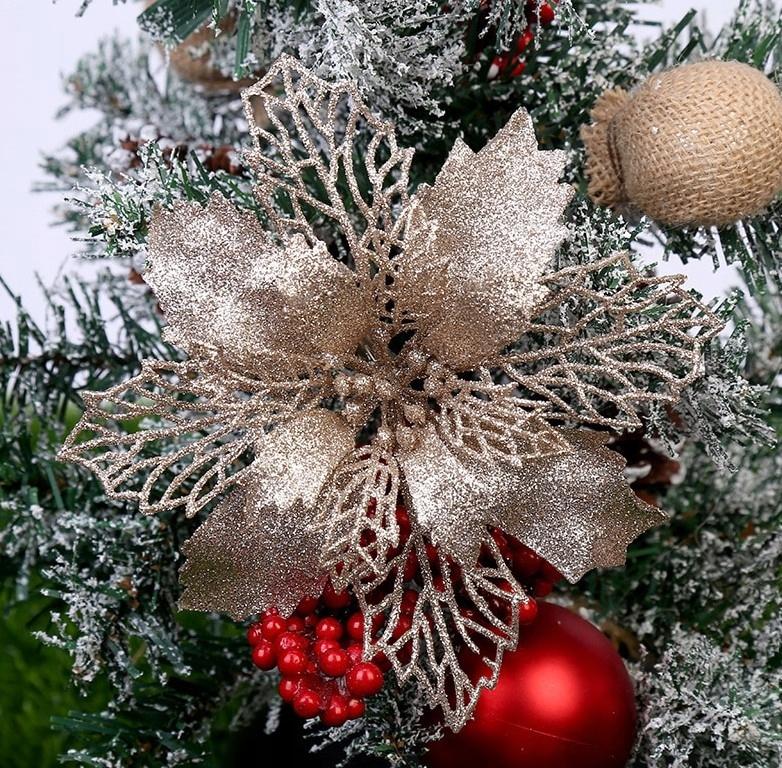 Christmas Star Flowers 6 Pcs [Se-Gb11]