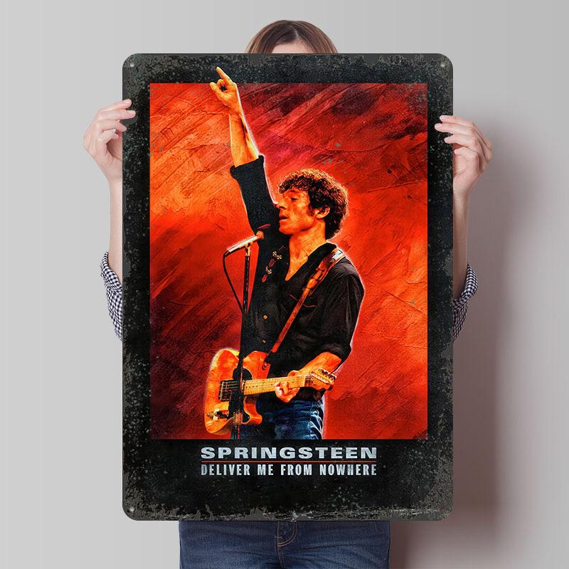 

Bruce Springsteen Deliver Me Printed Poster Customized Wall Art Retro Vintage Metal Tin Signs for Gaming Room Decoration Cozy 7.9x11.8In(20x30cm)