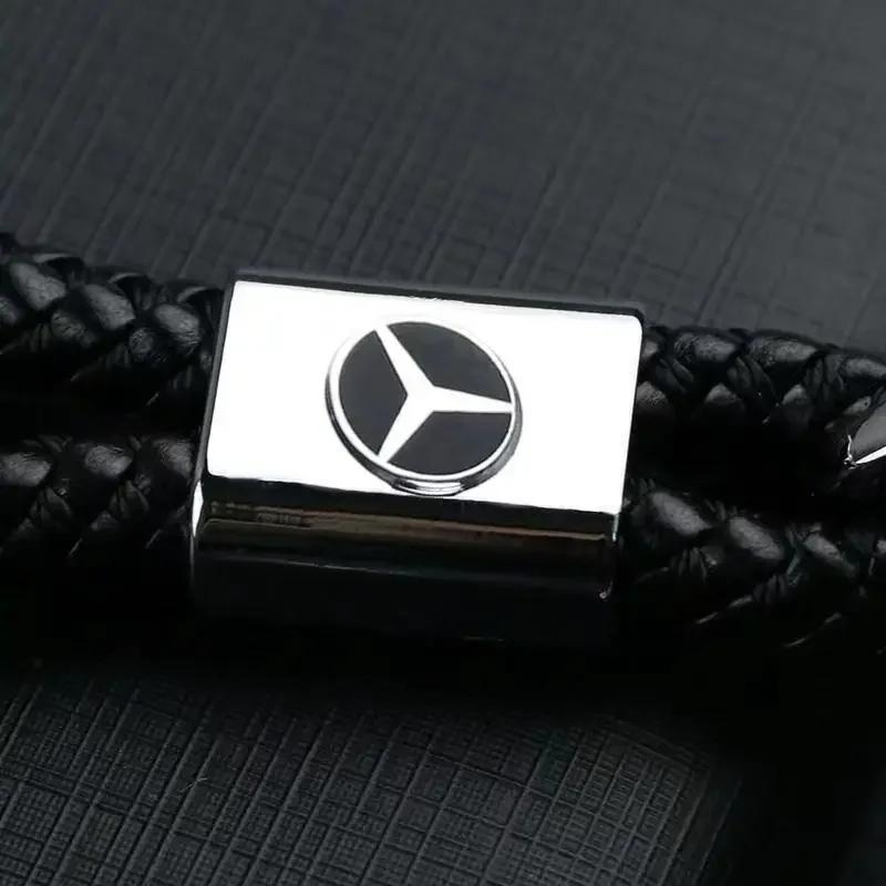 DQY2 1PCS Car Braided Keychain Holder Auto Key Rope Keyring for Mercedes Benz New B/C/E Class A Class C200L GLC GLK New CLA GLA