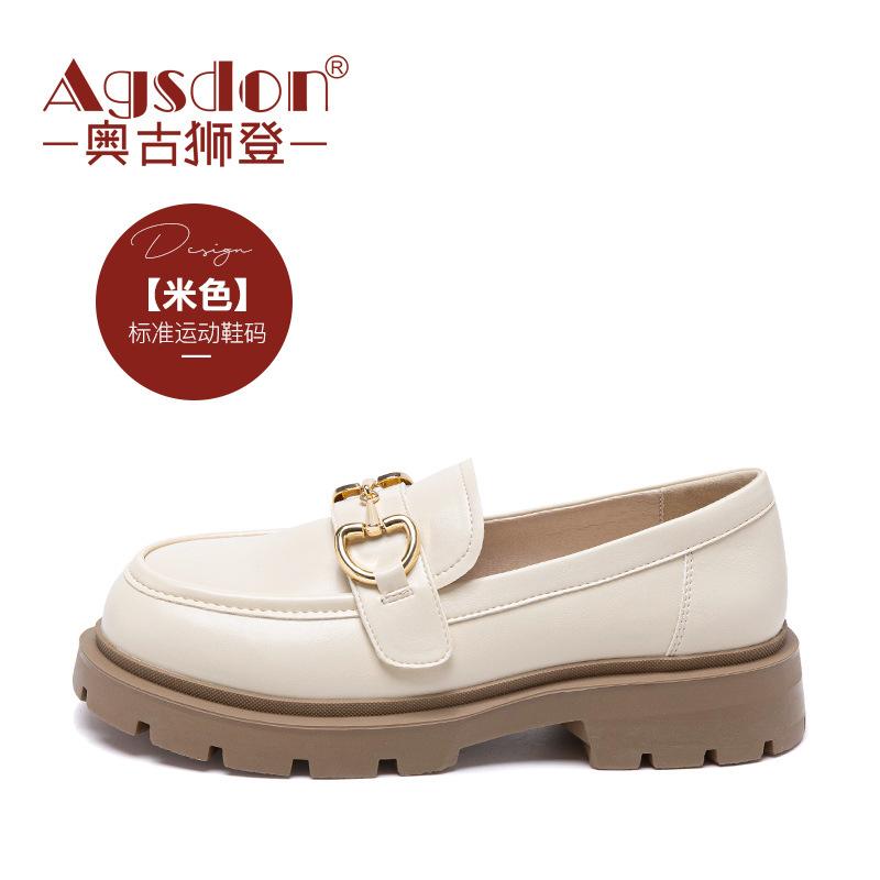 Augustine Loafers Women's New 2025 Summer College Style Jk Small Leather Shoes Japanese Casual Retro Single Shoes