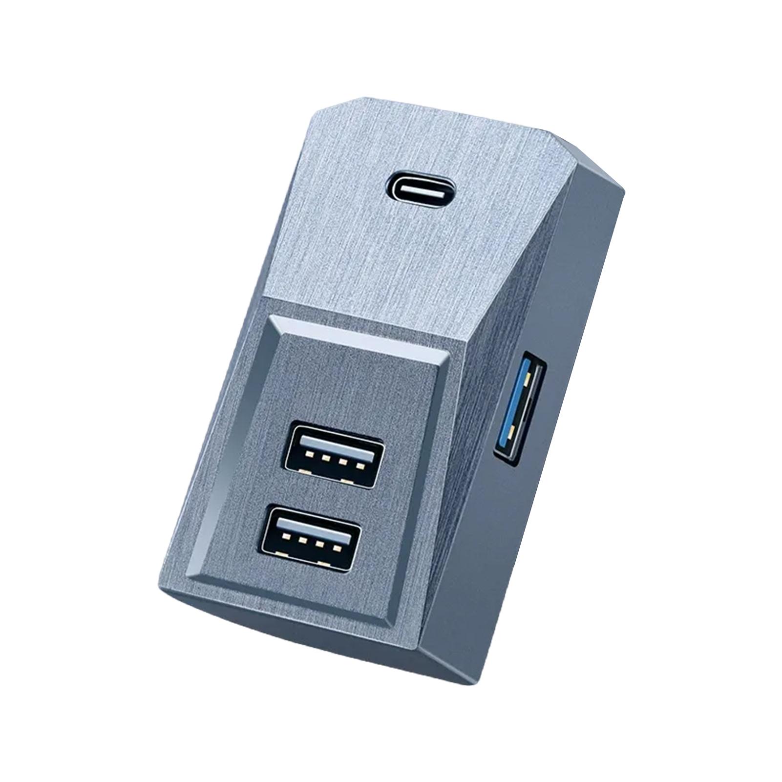 ForTesla Model Y USB HUB Docking Station Glove Box Adapter Powered Splitter High-speed USB 3.0