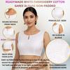White Pure Cotton Embroidey Crop Choli Indian Women's Ethnic Designer Blouse