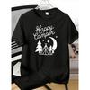 European Sizes Boys' and Teen's T-shirt with Trendy Slogan and Camping Print, Short-sleeved Design, Suitable for Indoor/outdoor Casual