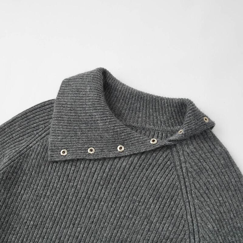 EICHITOO Women's Two-Way Collar Knit Top