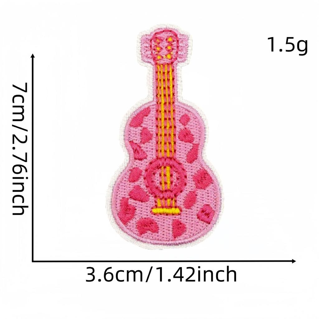 Cartoon Pink Series Embroidered Patch Bowknot Flower Applique Clothing Accessories with Hot Melt Adhesive