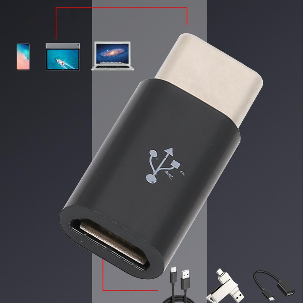 ABS   USB to TypeC Transfer Adapter Convert Plug and Play Connector Fast Charging(White(  Sign) )