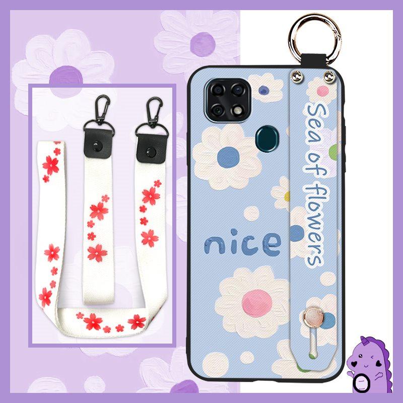 Ring Dirt-resistant Phone Case For ZTE Blade V2020 Vita/Blade20 Smart/10 Smart Back Cover Phone Holder Protective Flower